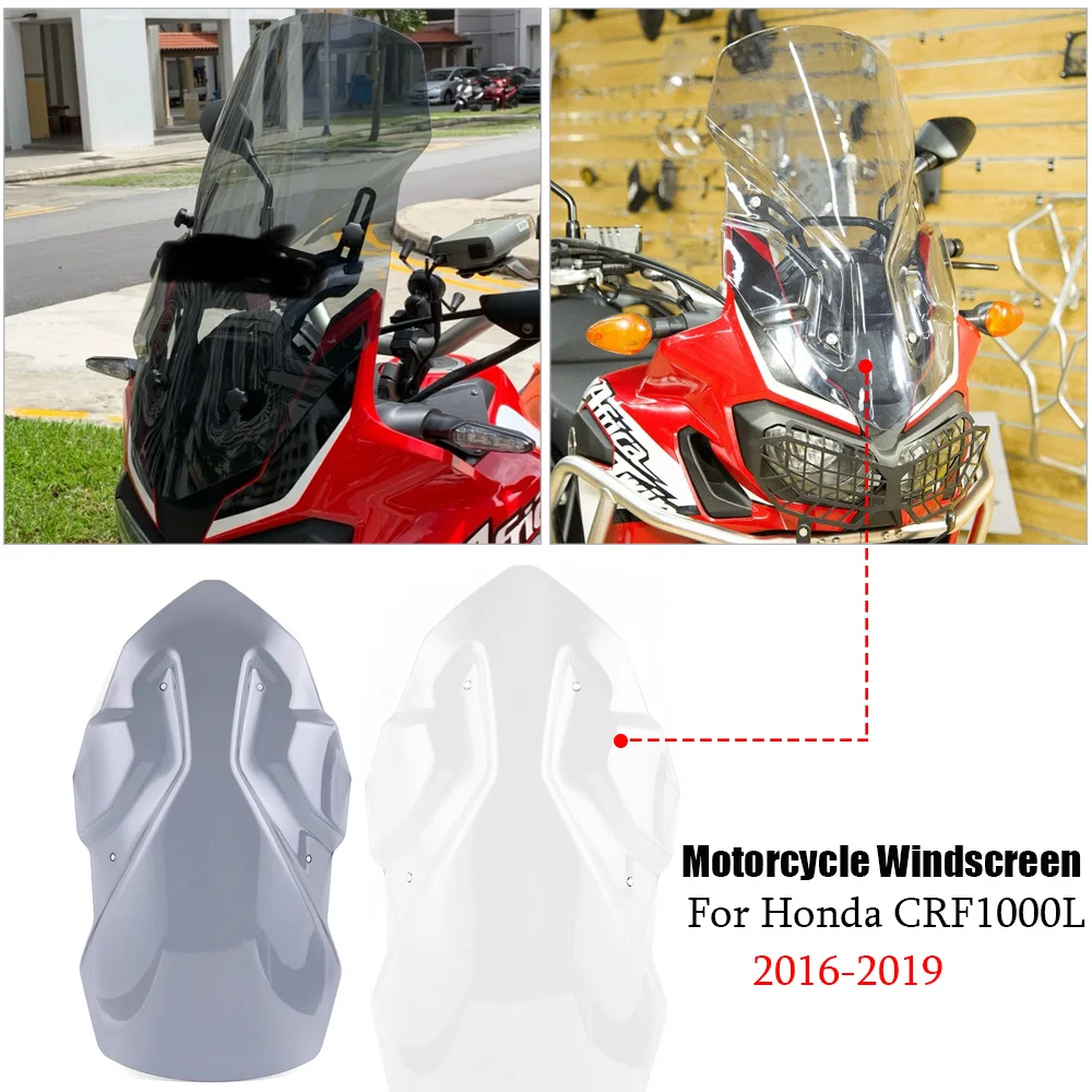 

CRF1000L Motorcycle Touring Windscreen Windshield Fairing Wind Protector For 2016-2019 Honda CRF1000L Africa Twin Air Deflector