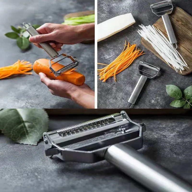 

Stainless Steel Multi-function Peeler Slicer Vegetable Fruit Potato Cucumber Grater Portable Sharp Kitchen Accessories Tool