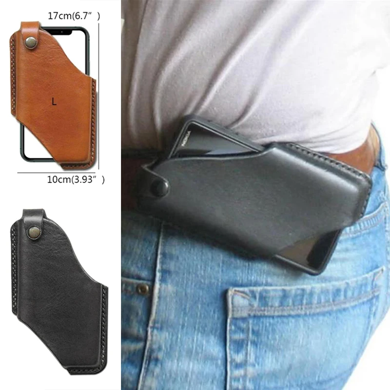 

1PCS Leather Purse Phone Wallet Belt Waist Bag Props Men Cellphone Loop Holster Case