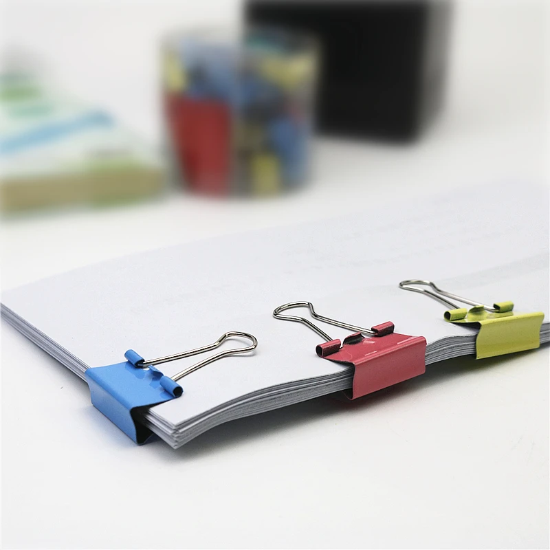 Desktop office storage clip Student document sorting and sorting color Binder clips