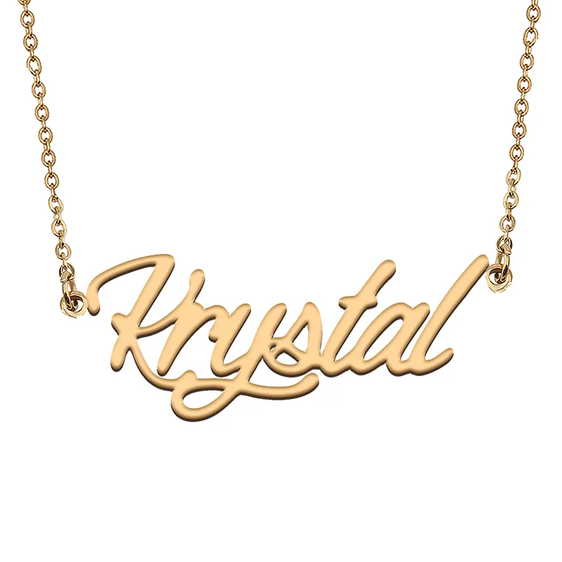 

Krystal Custom Name Necklace Customized Pendant Choker Personalized Jewelry Gift for Women Girls Friend Christmas Present