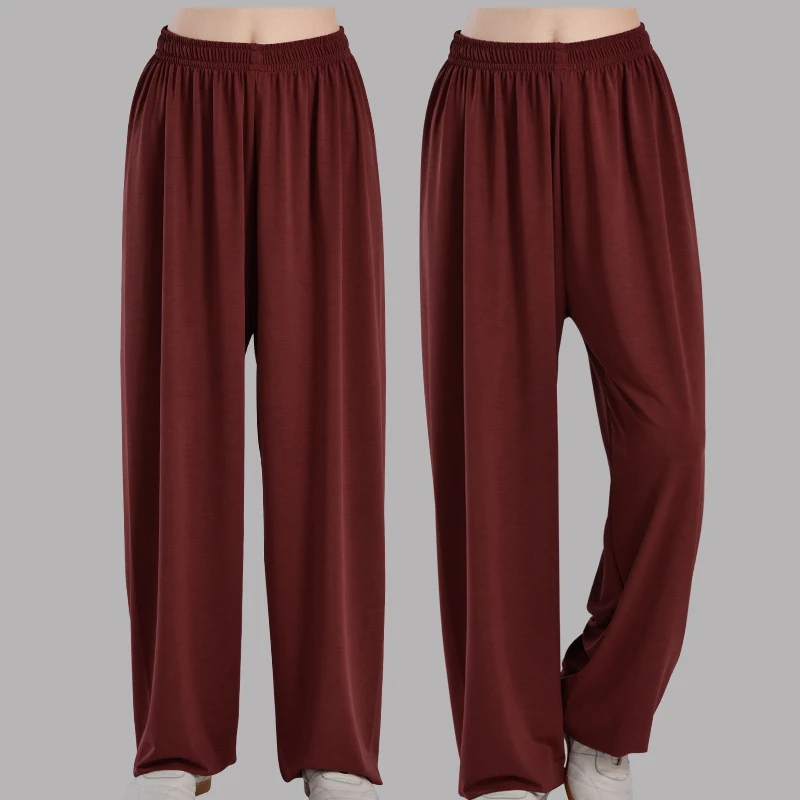 Tai Chi Pants for Women, Loose Fit Tai Chi Trousers for Men, Practice Kung Fu Pants, Ice Silk Large Size Harem Pants