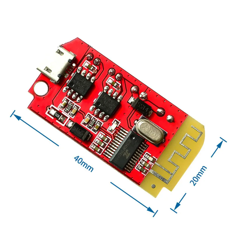 CT14 Micro 4.2 Stereo Bluetooth Power Amplifier Board Module 5VF 5W+5W Mini with Charging Port for Refitting Idle Sound Box