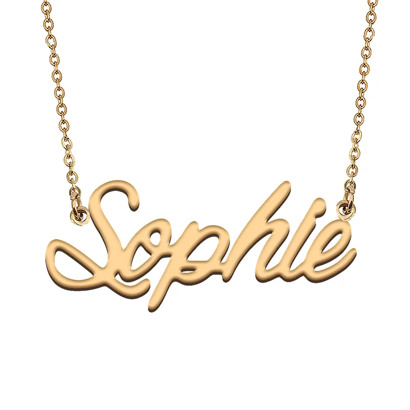 

Sophie Custom Name Necklace Customized Pendant Choker Personalized Jewelry Gift for Women Girls Friend Christmas Present