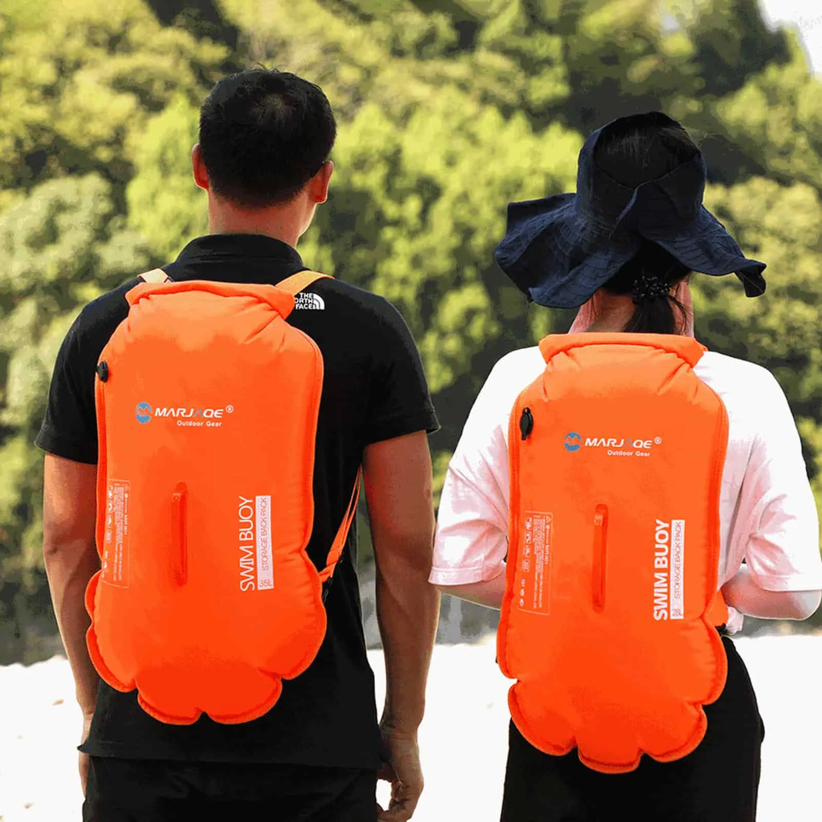 28/35L Swimming Bag Iatable Swimming Buoy Life Bag Tow Floating Dry Bag Swimming Diving Safety Signal Air Bag Iate Ring