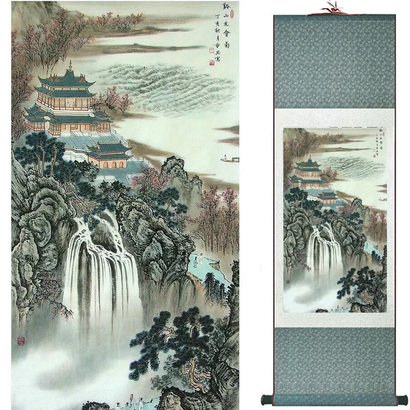 

old fashion painting landscape art painting Chinese traditional art painting China ink painting2019072317