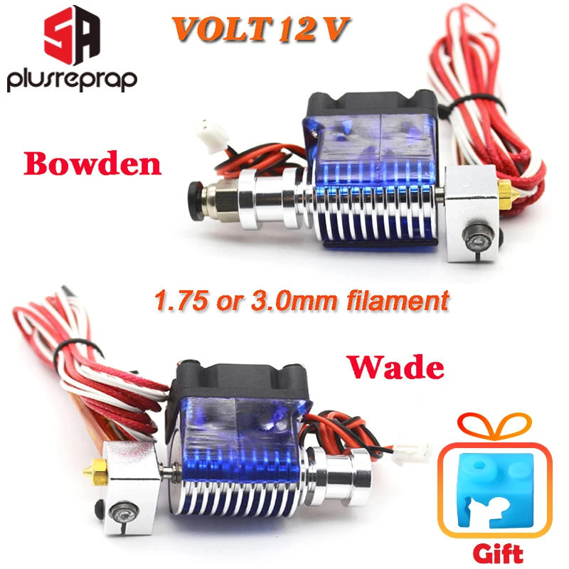 Najnowsza głowica V6 J-head All metal Hotend Wade lub Bowden Extruder Heater Thermistor Fan Nozzle Radiator do części drukarki 3D 1,75/3 mm