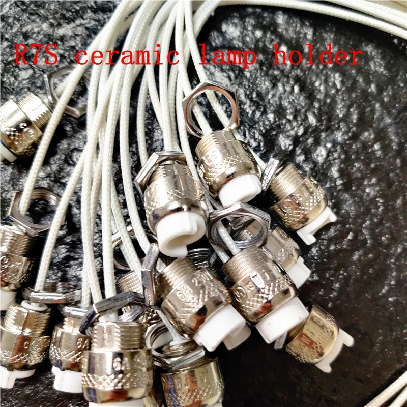 Support de lampe R7S, 7 pièces, fil de douille de lumière