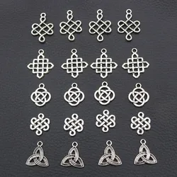 Vintage Rope Knot Pendant, Chinese Knot Charms, Irish Knot Charms, DIY Metal Jewelry Handicrafts A2127 20pcs