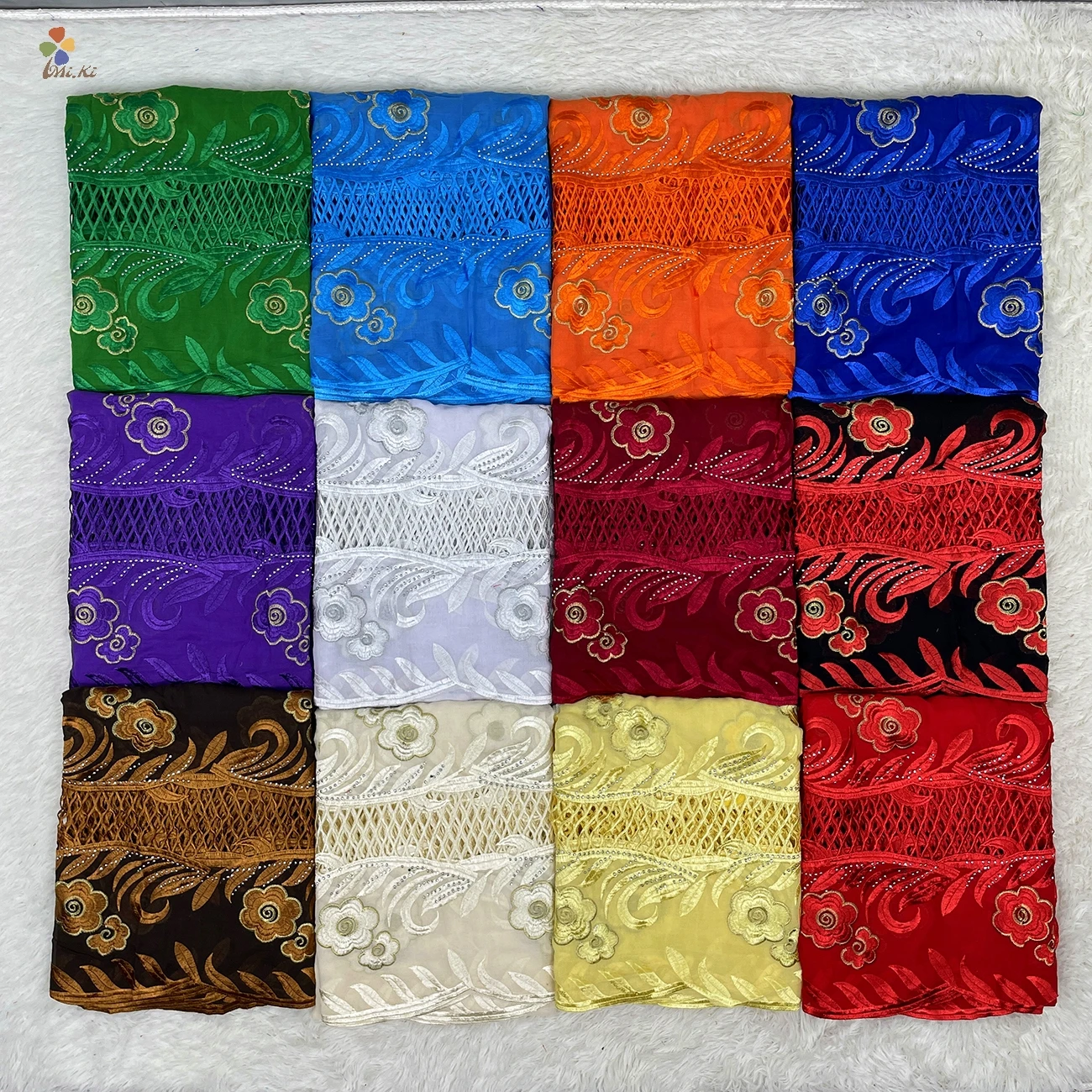 Exclusive sales New African women Cotton scarf muslim embroidery cotton scarf hijab scarf for shawls BW-114