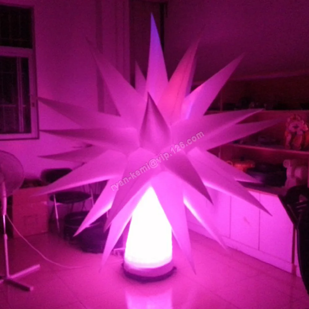 LED lighting inflatable palm tree for decoration remote control colorful LED inflatable pillar flower for wedding party