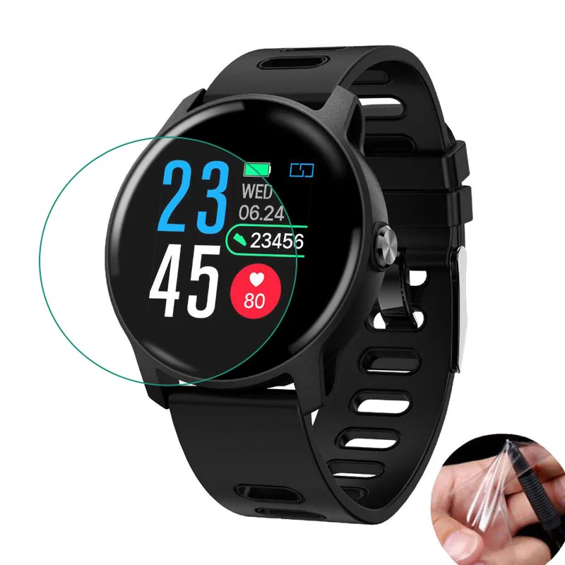 Protector de película protectora transparente suave de 3 piezas para SENBONO LEMFO S08 Smart Watch funda protectora de pantalla (no vidrio)