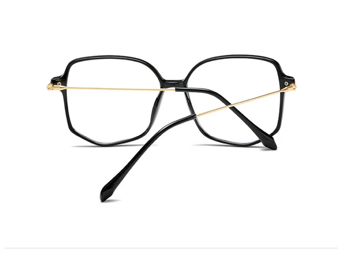 Übergroße Polygon-Myopie-Brille Frauen transparenter grüner Rahmen photo chrome Dioptrien brille Rezept 0-150-156 bis-0,5 – Detail 4