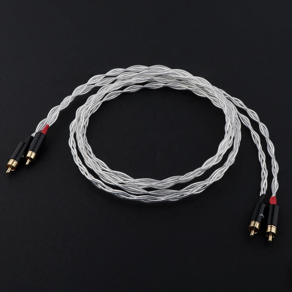 Para Hi-End Nordost ODIN 2 Hifi Fever RCA Audio kabel sygnałowy pozłacany RCA do RCA srebrny wzmacniacz kablowy CD