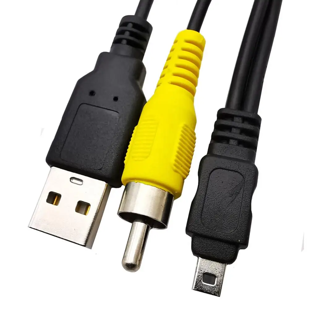 8Pin Mini USB2.0 To AV Cable 2in1สำหรับ Sony VPC-S7/VPC-S60/VPC-S500 T700 E6 E7 E60 S4 s5 S6 S7กล้องสายวิดีโอ