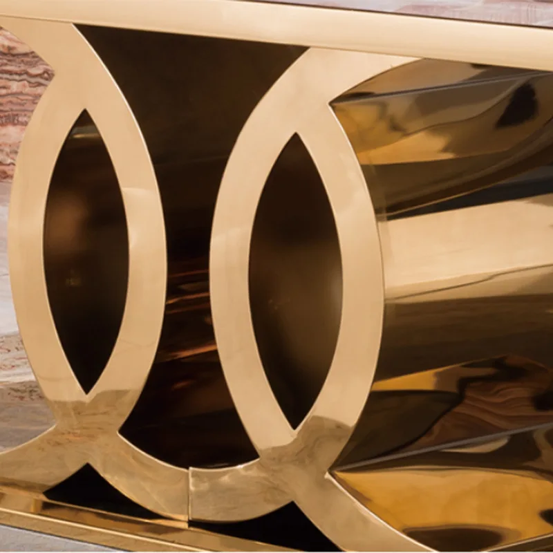 Modern Style Dining Table Metal Luxury Dining Table Rectangle Set  Chairs 21055