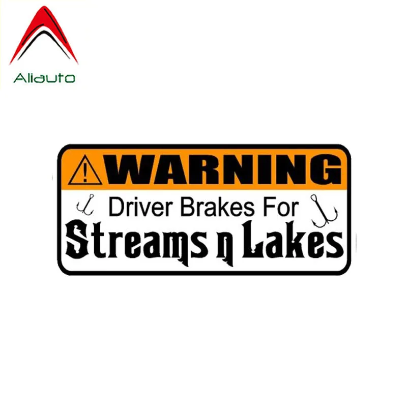 Aliauto Funny Car Sticker Creative Warning Driver Brakes for Streams N Lakes Accessories PVC Decal for Vw Beetle Tucson,14cm*6cm