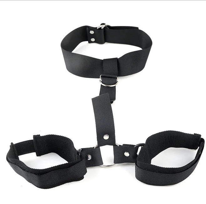 Esposas y Collar de tobillo para juegos eróticos de adultos, juguetes sexuales para mujeres y parejas, ataduras de cuero, pierna abierta, Bdsm,