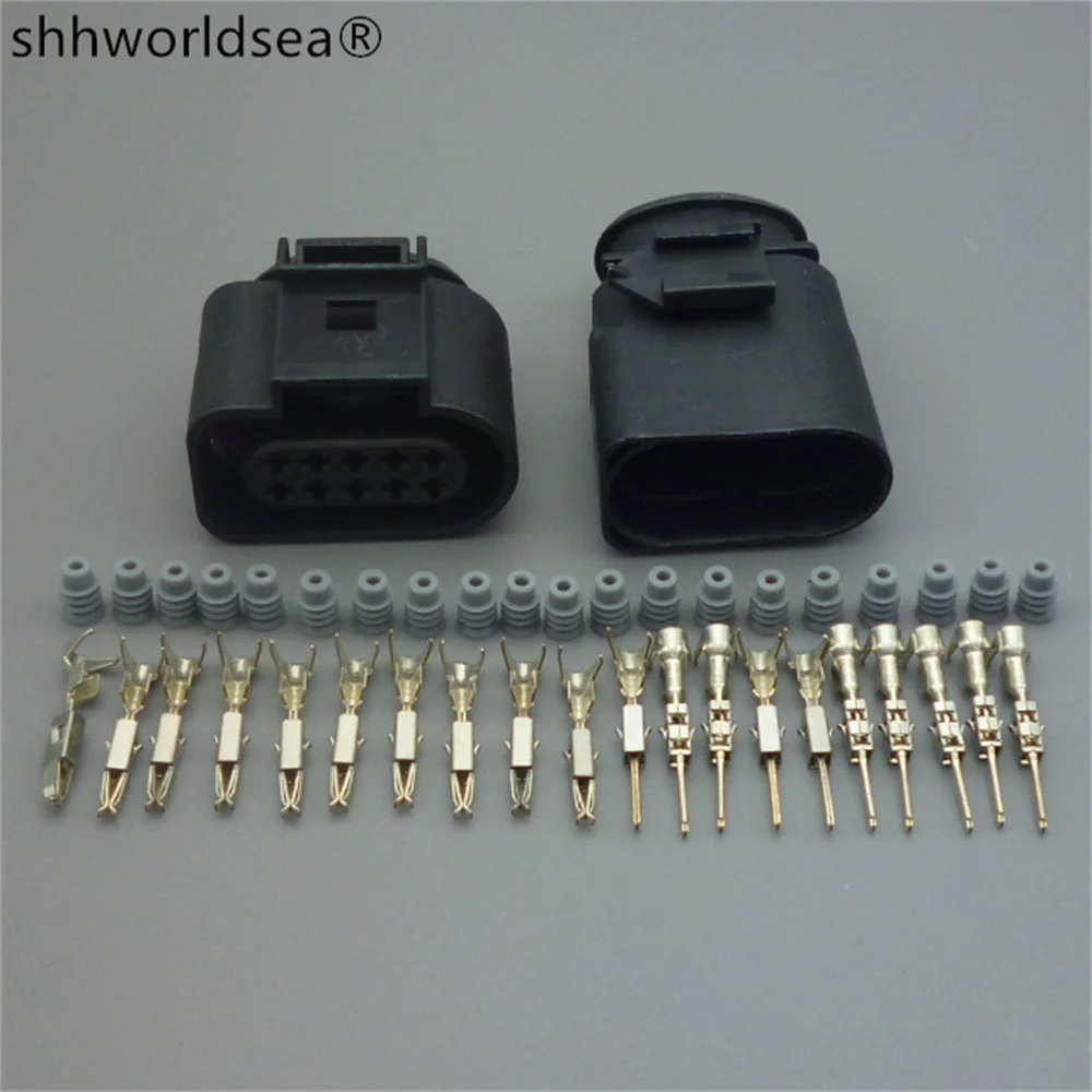 shhworldsea 1 set 10 Pin 1.5mm car connector auto electrical plug 1J0973815 1J0 973 815 1J0973715 1J0 973 715 for vw audi