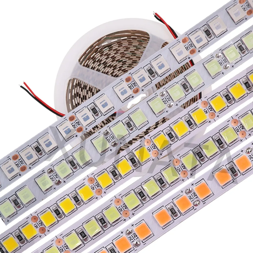 

Светодиодная ленсветильник 5054 SMD 5 м 60/120 светодиодов, гибкая Водонепроницаемая светодиодная лента 12 В для кухни, сада, теплый белый, супер яркий, 5630 5050