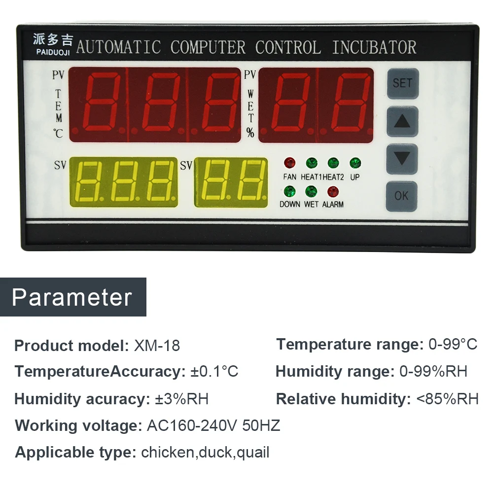 XM-18 Incubator Controller Thermostat Full Automatic And Multifunction Egg Incubator Control System For Sale RU House