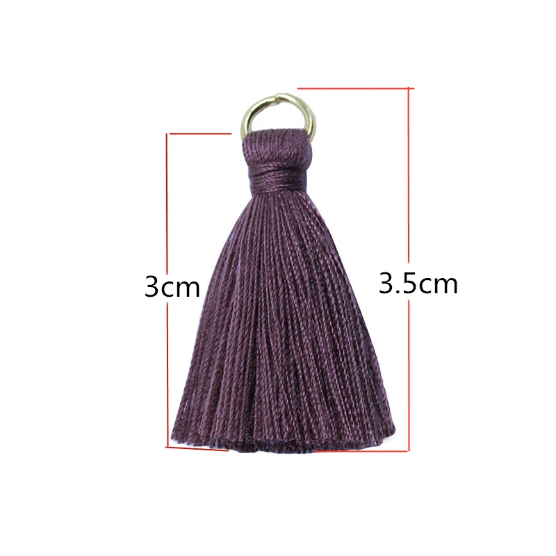 20-100Pcs Polyester Cotton Mini Metal Ring Tassel Trim DIY Hanging Ring Fringe Trim Garments Curtains Jewelry Decor Tassels Lace