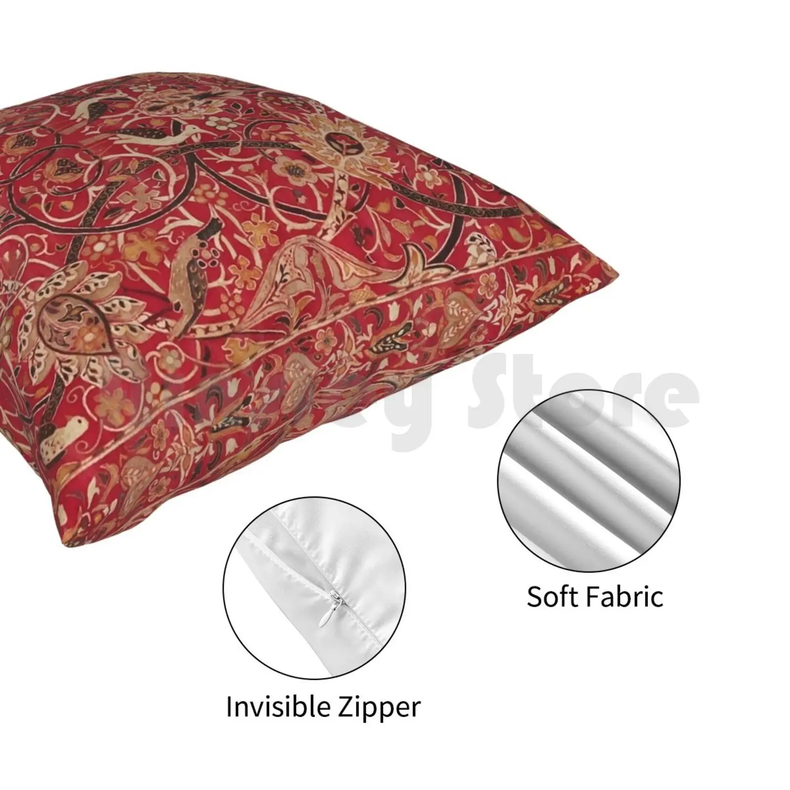 วิลเลียม มอร์ริส บูลเลอร์สวูด 2 ปลอกหมอนพิมพ์ลาย ปลอกหมอนนุ่มสำหรับตกแต่งบ้าน ลายวิลเลียม มอร์ริส บุลเลอร์สวูด