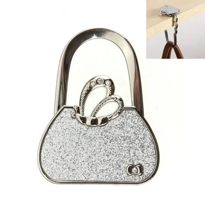 

New Bag Shape Design Folding Handbag Purse Bag Cloth Hanger Durable Table Hook Racks