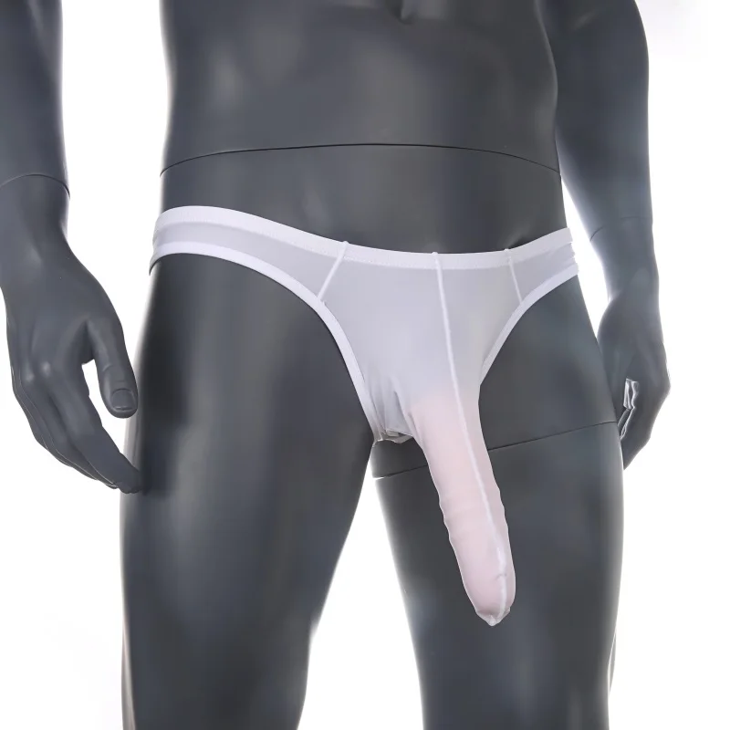 CLEVER-MENMODE Männer Sexy Unterwäsche Thongs Höschen Großen Elefanten Nase Unterhose Lang Open Penis Beutel hombre T-back Tanga