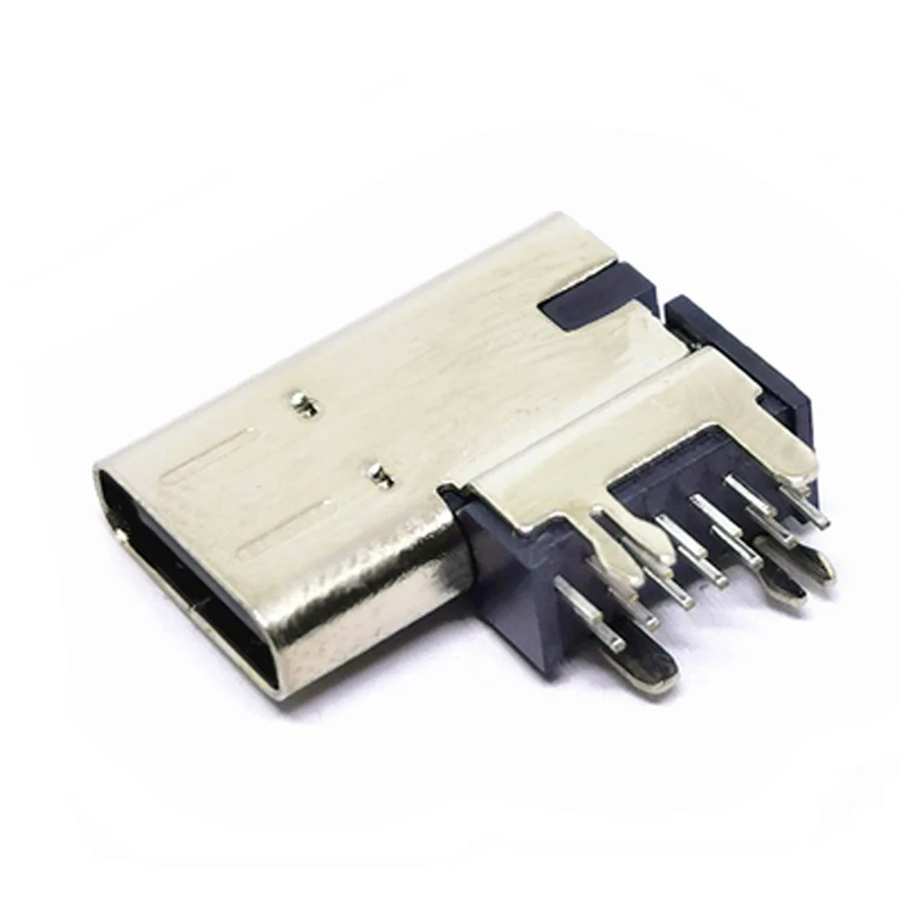 2pcs 5pcs USB Type-c 14 Pin Side needleMount Socket Connector High Quality Usb C Female Socket Jack Connector 90 degree