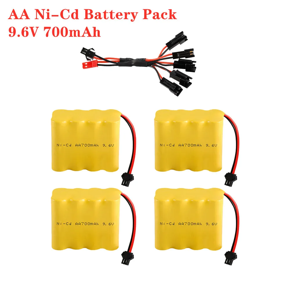 9.6 V 700 Mah Nicd Sạc Xe Ô Tô Phụ Kiện Pin + Dây Cáp Cho Xe Đua Xe Tăng Điện Điều Khiển Từ Xa Đồ Chơi 9.6 V 700 Mah