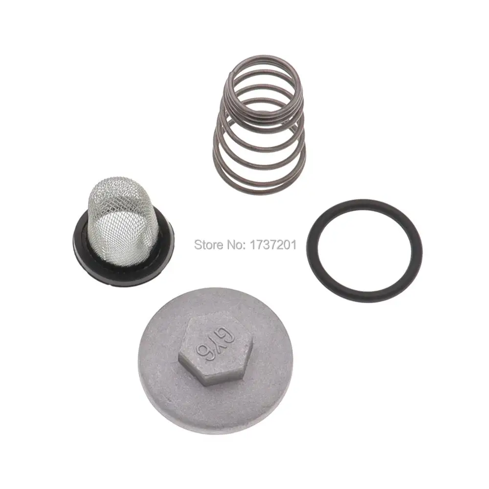 New GY6 50cc 125 150cc Oil Strainer Cap Drain Plug Bolt Screen Seal Spring Scooter Moped ATV Quad