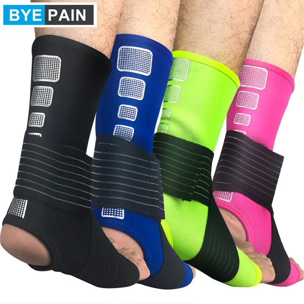 2Pcs Sports Ankle Brace Gym Elastic Ankle Support Foot Ankle Wraps Protector for Sprained Foot, Tendonitis, Plantar Fasciitis