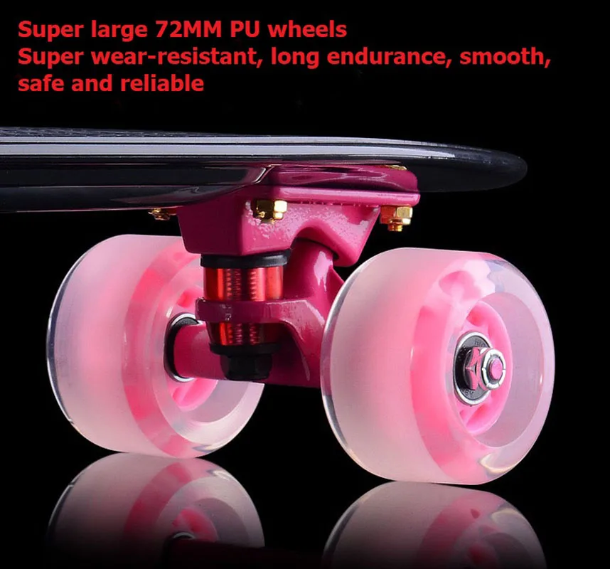 Penny Board Skateboard, Flash Wheel, Mini Fish Board, City Cruiser, Retro Skate Scooter, Fashion Complete Skate Boards, 22\