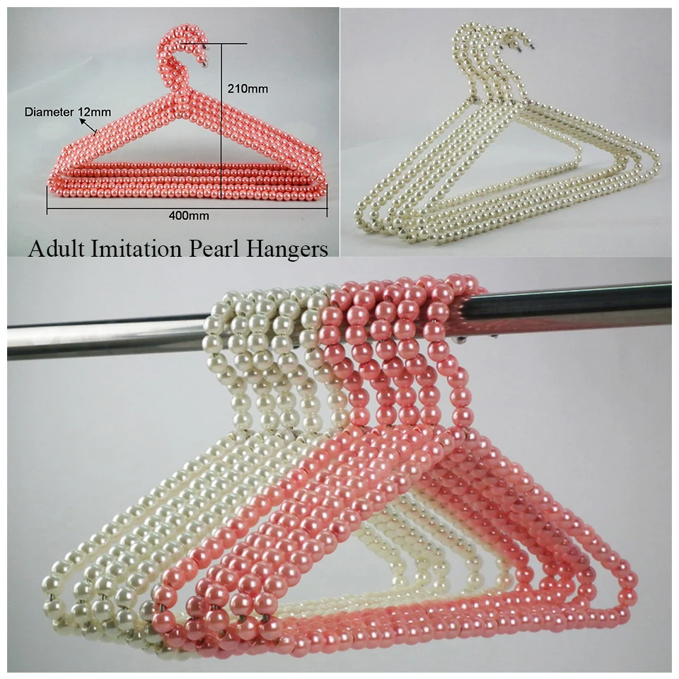10 Pack Original Factory Sale Household Sotrage Colorful Plastic Beads Hangers Women Garment Store Lady Clothes Hanger