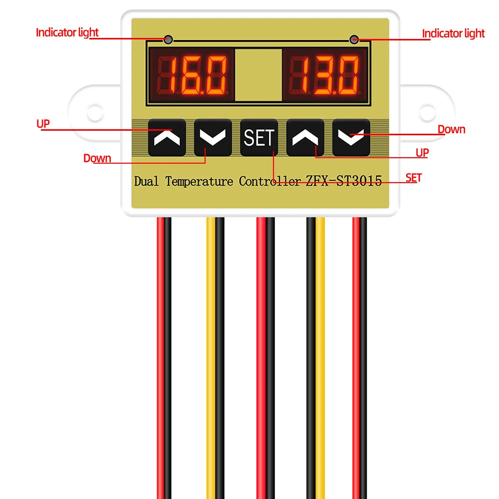 ZFX-ST3015 ZFX-ST3012 ZFX-W3020 Microcomputer Temperature Controller Digital Thermostat Intelligent Time Controller 12V 24V 220V