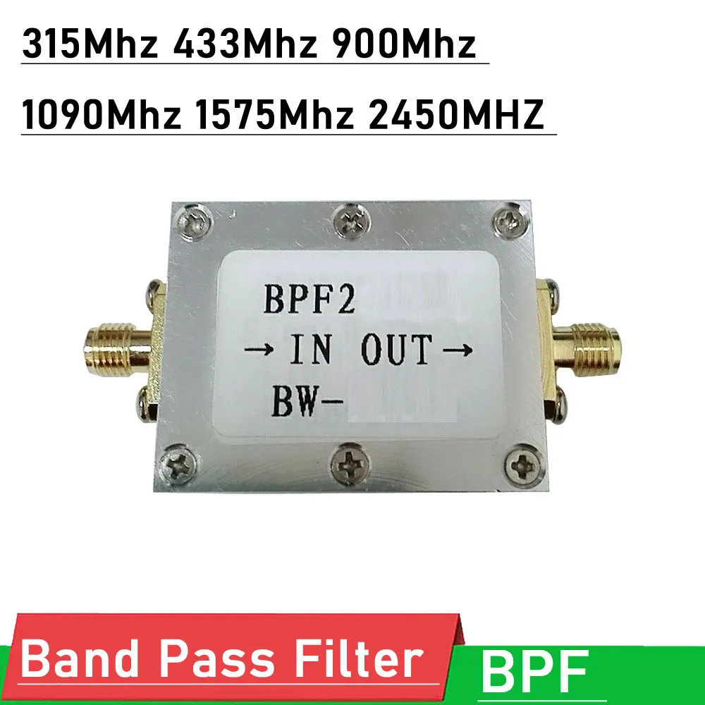 DYKB Band Pass Filter BPF 315M 433M 868MHZ 900M 1090M 1.5G 2.4G Anti-interference for Ham Radio Amplifier SDR wifi GPS