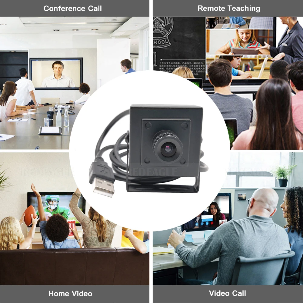 REDEAGLE HD 2MP Mini USB Webcam OV2710 Sensor 30fps High Speed 1080P UVC OTG USB2.0 Box Security Video Camera With 6mm 12mm Lens