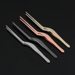 1PC Mini Stainless Steel Tweezers Plating Chef Food Tweezer BBQ Clip Seafood Barbecue Tongs Serving Presentation Kitchen Tools