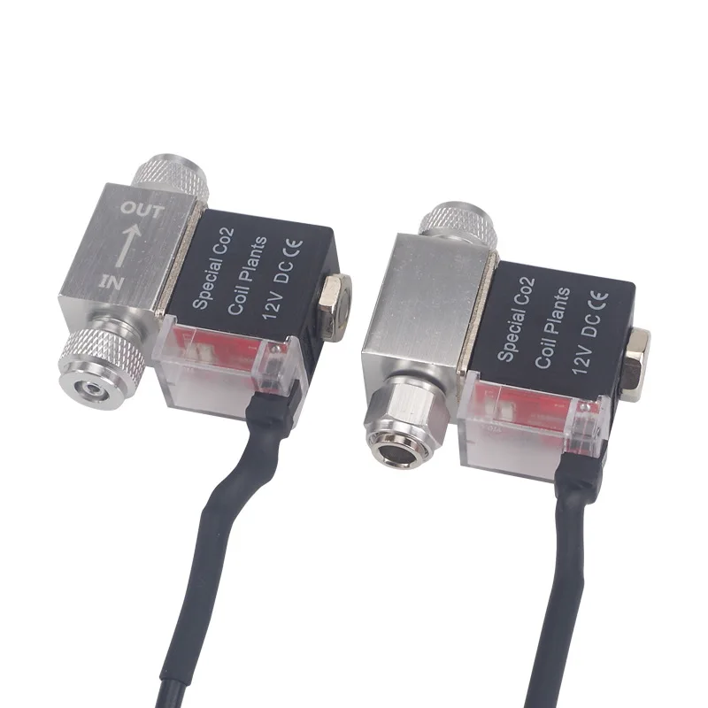 WYIN Aquarium Plants CO2 Magnetic Valve Low Temperature Solenoid Valve Fish Tank CO2 Coil Plant Regulator Valve