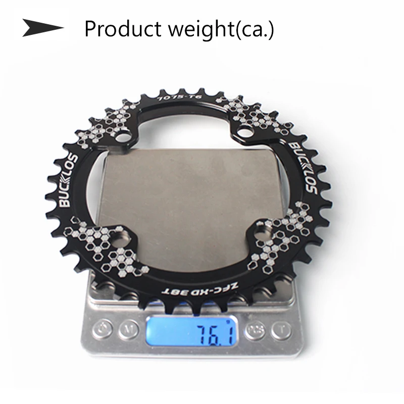 BUCKLOS Bicycle 104 BCD chainring round oval bicycle chain ring 30T 32T 34T 36T 38T 40T 42T narrow wide chainwheel bike part