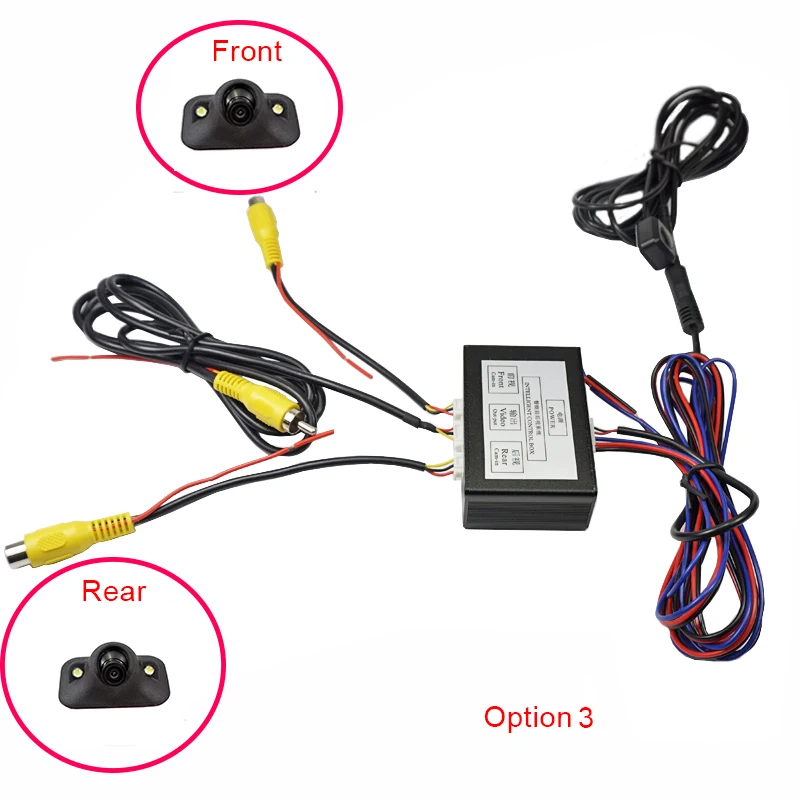 Intelligent Control Two Channel Car Camera Video Switch(car video automatic switch) Connect front or side/ rear cameras