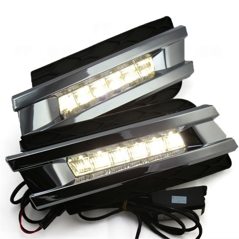 Car stying 12V LED Daytime Running Lights Foglight For 06-09 Mercedes X164 GL-Class GL320 GL350 GL550 GL450 auto Accessories