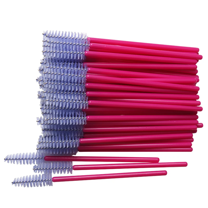 50 Stück Einweg-Nylon-Mascara-Applikatoren Wimpernbürsten für Wimpernverlängerung Damen Make-up Pinsel Werkzeuge – Detail 11