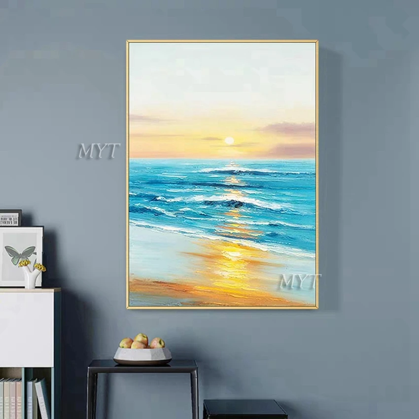 Sky And Sea At Different Timesabstract Oil Painting Modern Hand-painted Wall Art Living Room Picture Home Decoration Painting