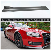 Carbon Fiber Side Body Skirts Kit Lip Splitters Trim Cover Spoiler For Audi A5 S5 RS5 B8 2008 2009 2010 2011 Car Accessories