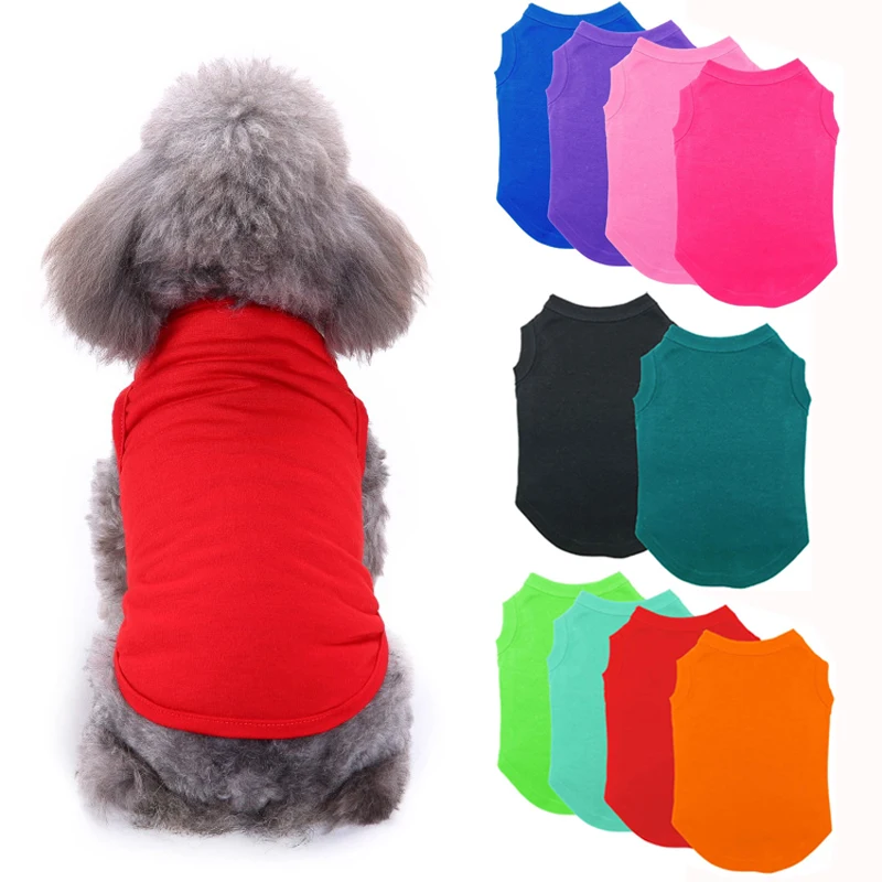 Dog Shirt Clothes, Spring Summer T Shirt Apparel Soft Blank Shirts Clothes For Extra Small Medium Large Extra Large Size Dogs