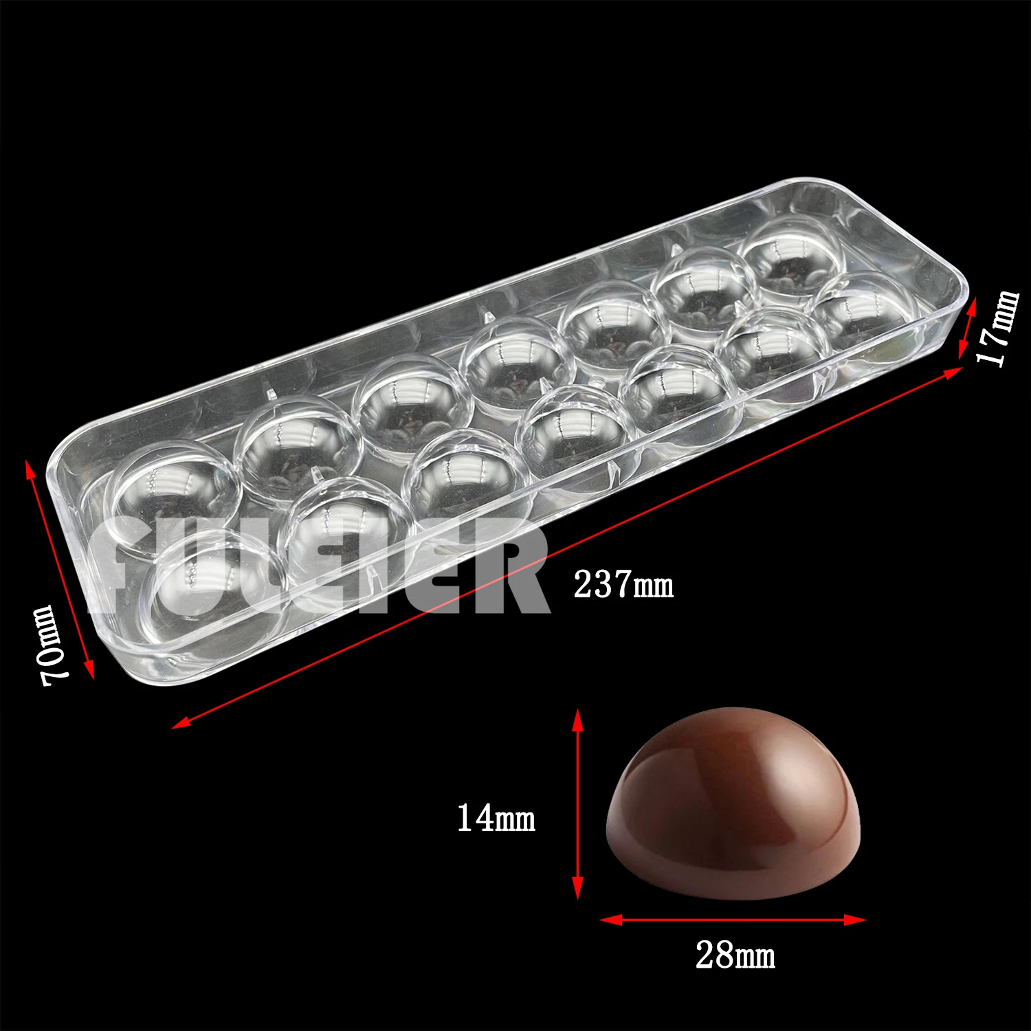 12 holes (28mm) Half Sphere Polycarbonate Chocolate Mold Baking Mousse Candy chocolate mould Cake Confectionery Tools Bakeware