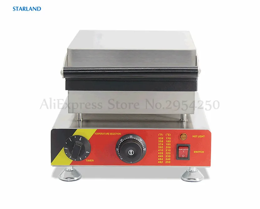 Máquina de Waffle de cuatro formas redondas, gofre belga clásico, máquina de fabricación de refrigerio comercial, con 4 Uds. De moldes