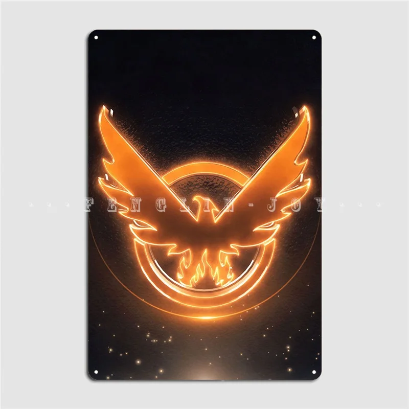 3d The Division Emblem Metal Sign Plates Cinema Vintage Cinema Living Room Tin sign Poster